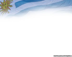 Plantilla de la bandera de Uruguay PowerPoint