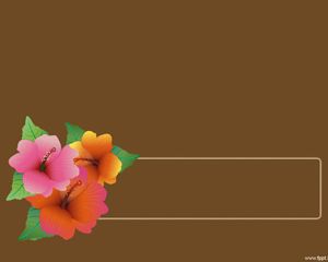 Kwiat hibiskusa Powerpoint Template