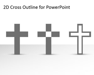Free Cross Outline for PowerPoint