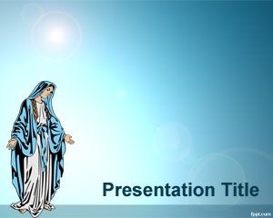 聖母瑪利亞的PowerPoint模板