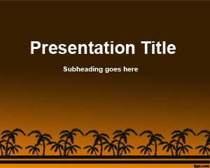 النخيل قالب PowerPoint مجانية