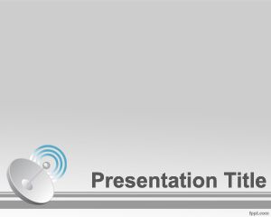 Template Antena PowerPoint Dish