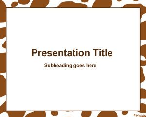 褐色斑点框架的PowerPoint模板