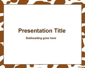 Brown bintik Template bingkai PowerPoint