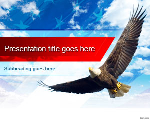 Template gratis Stati Uniti Bald Eagle PowerPoint