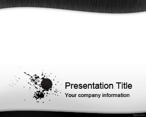 Plantilla de tinta negro PowerPoint