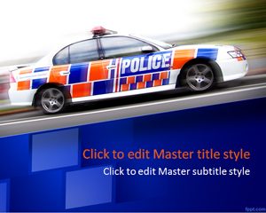Modèle de Voiture de police PPT Modèle de Voiture de police PPT