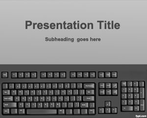 键盘打字的PowerPoint模板