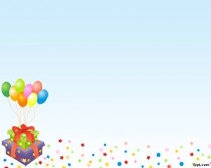 Template Balões do aniversário PowerPoint