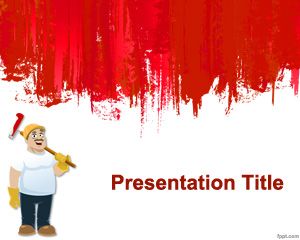 Lukisan Template Dinding PowerPoint