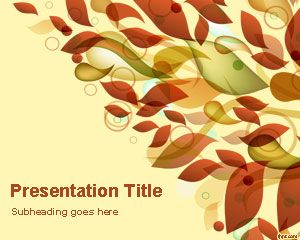 Template Autumn Leaves PowerPoint