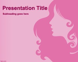 Modello di bellezza Lady PowerPoint