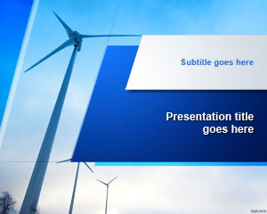 風力發電機的PowerPoint模板