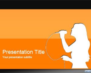Modèle orange Karaoke PowerPoint