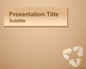 Plantilla de cartón Reciclaje de PowerPoint