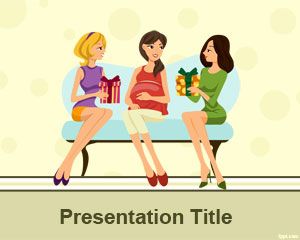 Szablon prysznic PowerPoint niemowląt Szablon prysznic PowerPoint niemowląt