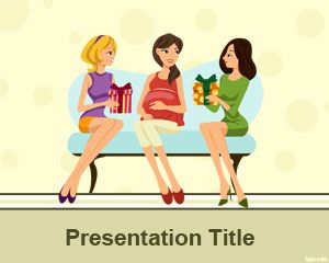 Ребенок Шаблон PowerPoint Душ