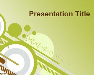 Idąc szablon PowerPoint zielony