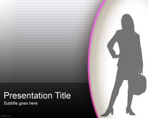 Template Mulher do estilo de PowerPoint