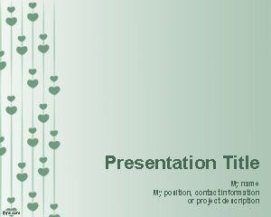 Pioggia di cuori Modello di PowerPoint