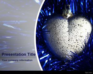 Template Silver Heart PowerPoint