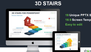 18 3D ladder progressive relationship ppt charts free download, ppt chart