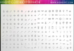 180 flattened vector meal PPT icon material
