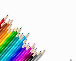 Цветные карандаши Шаблон PowerPoint