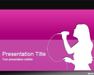 Template roxo Karaoke PowerPoint