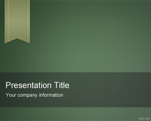 Plantilla de PowerPoint e-Learning verde