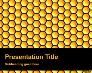 รังผึ้ง PowerPoint พื้นผิวพื้นหลัง