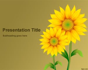 Подсолнухи Шаблон PowerPoint