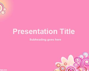 玫瑰背景的PowerPoint