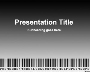 La scansione del codice a barre di PowerPoint Template
