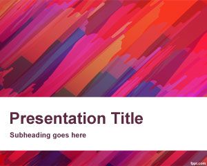 Red Canvas PowerPoint Template