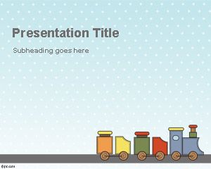 Szablon Toy Train PowerPoint