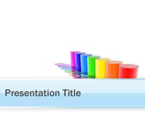 Plantilla color de los tubos de PowerPoint