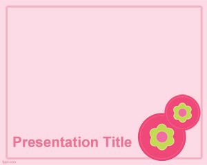 Crochet Flower Button PowerPoint Template