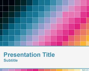Diagonal Pixel Color PowerPoint Template Diagonal Pixel Color PowerPoint Template