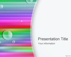 Template Rainbow Garis PowerPoint