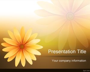 デイジーの花PowerPointのテンプレート