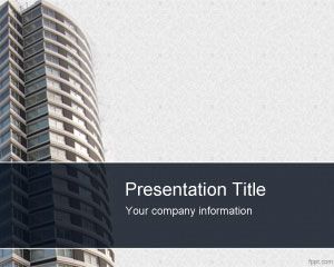 Immeubles d'appartements PowerPoint Template