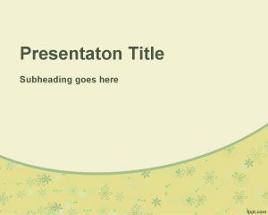 Gelbe Blumenpowerpoint-Vorlage