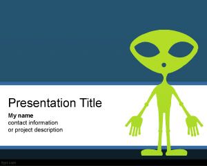 UFO PowerPointのテンプレート