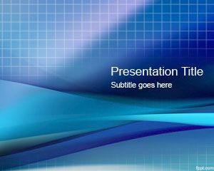 Szablon niebieskim siatki PowerPoint