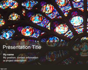 Plantilla del vitral de PowerPoint