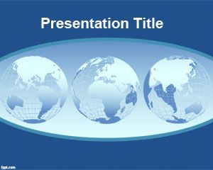 Всемирный континенты шаблона PowerPoint