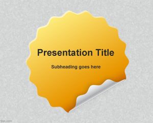 Plantilla de la pegatina de PowerPoint