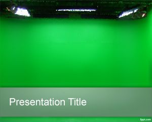 Green chrome PowerPoint Template