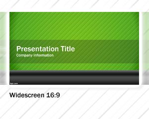 แม่แบบ Widescreen PowerPoint เขียว